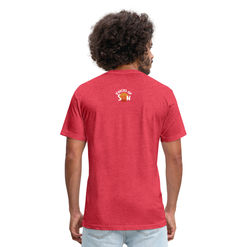 Fitted Cotton/Poly T-Shirt by Next Level - heather red